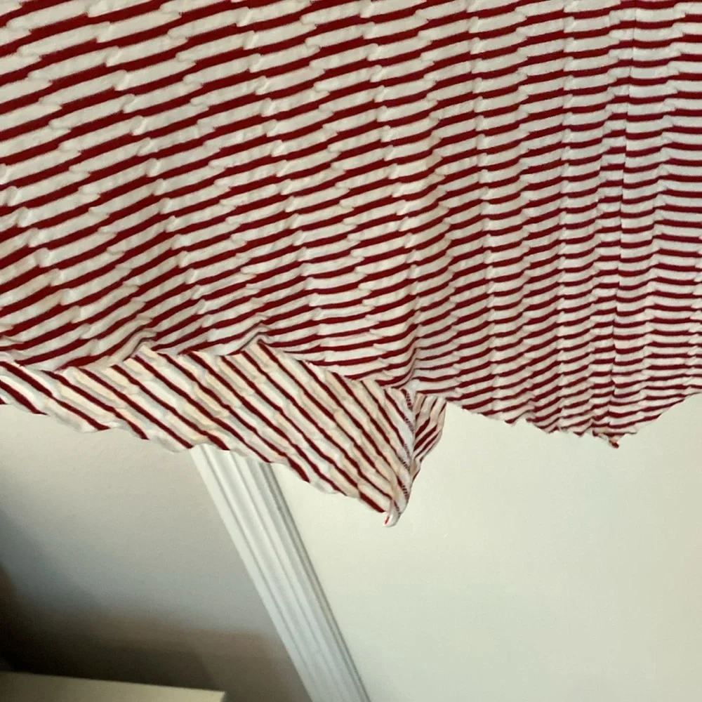 Anthropologie Maeve Caleta Striped Strapless handkerchief hem dress - Picture 8 of 9